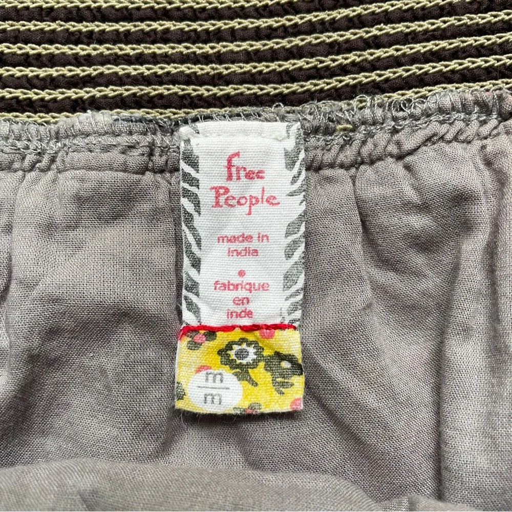 Free People Mini Skirt Boho Multicolor Leopard Leaf Patchwork Panels - Picture 3 of 10
